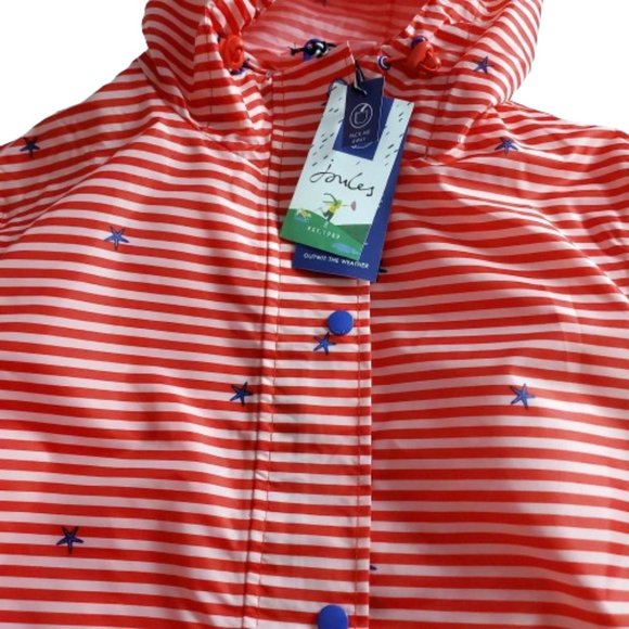 Joules Red and White Striped Trench Coat - Picture 4 of 6